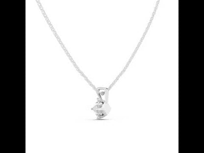 14K White Gold Princess Lab-Grown Diamond Pendant for Women | Wedding Wear | Pure Carat