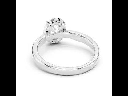 14K Yellow Gold Oval & Round Lab-Grown Diamond Engagement Ring for Women | Pure Carat