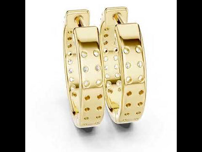 18K Yellow Gold Round Cut Diamond Drop Earrings for Women | Anniversary Gift | Pure Carat