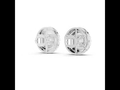 18K Yellow Gold Round Lab-Grown Diamond Drop Earrings | PureCarat