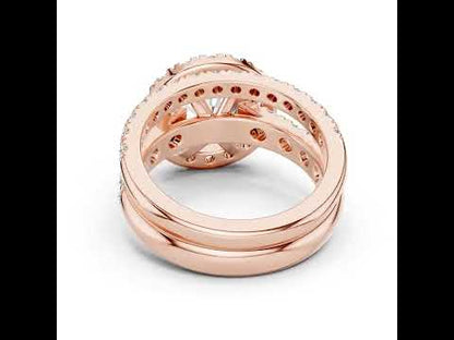 Round Lab-Grown Diamond Engagement Ring in 18K Rose Gold for Women – Pure Carat