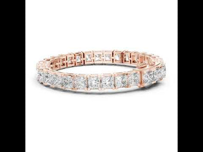18k Yellow Gold Princess Lab-Grown Diamond Party Wear Bracelet for Women | Pure Carat