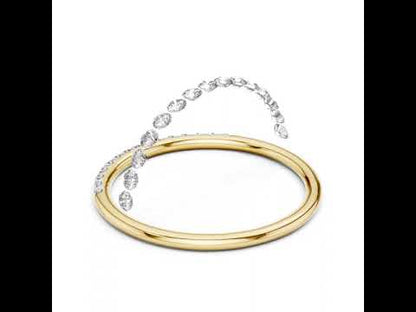 18K White Gold Round Lab-Grown Diamond Drop Ring for Women | Bridal Wear | Pure Carat