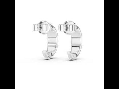 Women’s Wedding Earrings in 14K White Gold with Round Lab-Grown Diamonds | Pure Carat