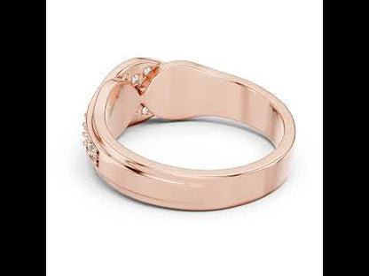 14K Rose Gold Oval & Round Lab-Grown Diamond Stud Ring for Women | Wedding Jewellery | Pure Carat