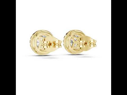 18K White Gold Round Lab-Grown Diamond Drop Earrings for Women | Office Wear | Pure Carat
