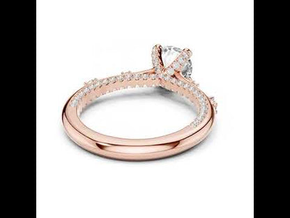 14K Rose Gold Round Lab-Grown Diamond Engagement Ring for Women | Pure Carat