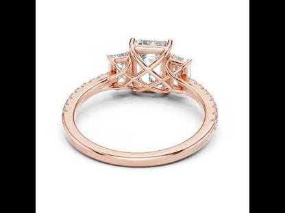 14K Rose Gold Round Cut Diamond Drop Ring for Women | Engagement Jewellery | Pure Carat