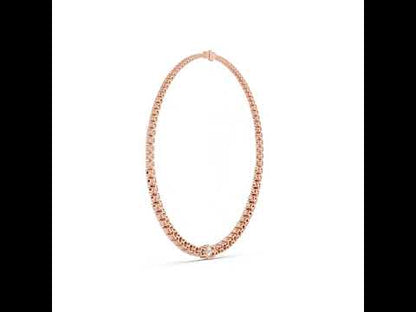 18k Yellow Gold Oval/Round Lab-Grown Diamond Everyday Wear Necklace for Women | Pure Carat