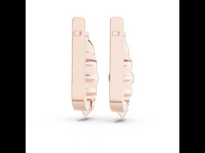 14K White Gold Everyday Wear Drop Earrings with Round Lab-Grown Diamonds | Pure Carat