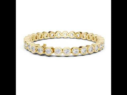 18k White Gold Round Lab-Grown Diamond Anniversary Gift Bracelet | Pure Carat