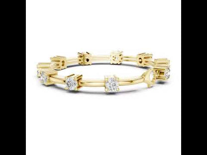 18k Rose Gold Round Lab-Grown Diamond Bridal Bracelet for Women | Pure Carat