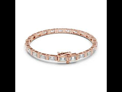 14K Yellow Gold Emerald Lab-Grown Diamond Bracelet for Women - Office Wear - Pure Carat