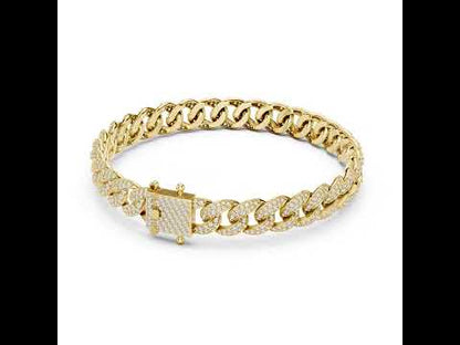 Women's Wedding Diamond Bracelet - Round Lab-Grown Stone in 18K Yellow Gold - Pure Carat
