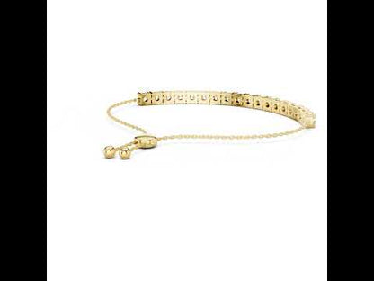 Women’s Party Wear Bracelet in 14K Yellow Gold with Round Lab-Grown Diamonds - Pure Carat