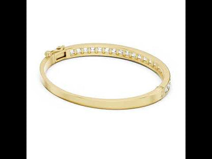 18K Yellow Gold Round Lab-Grown Diamond Bracelet for Women - Everyday Wear - Pure Carat