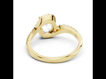 18K White Gold Round & Oval Lab-Grown Diamond Ring for Women | Wedding | Pure Carat