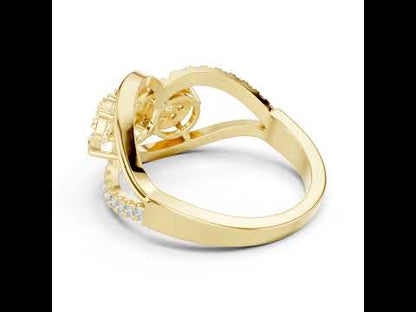18K Yellow Gold Round Lab-Grown Diamond Engagement Ring for Women | Pure Carat