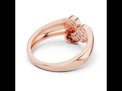 14K Rose Gold Round Lab-Grown Diamond Engagement Ring for Women | Pure Carat