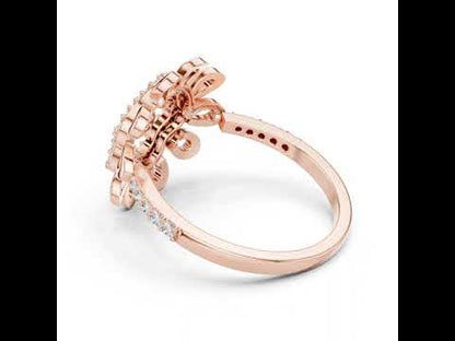 14K Rose Gold Round Lab-Grown Diamond Bridal Ring for Women | Pure Carat