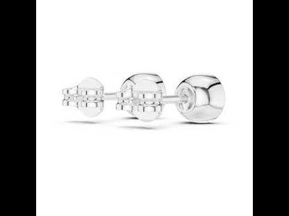 18K Yellow Gold Round Lab-Grown Diamond Drop Earrings for Women | Everyday Wear | Pure Carat