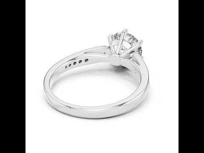 14K White Gold Round Lab-Grown Diamond Ring for Women | PureCarat