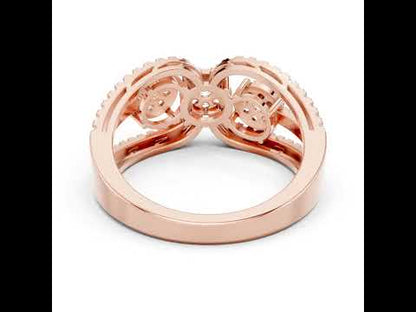 14K Yellow Gold Round Lab-Grown Diamond Ring for Women | Party Wear | Pure Carat