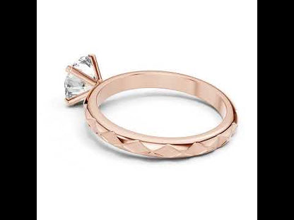 18K Yellow Gold Round Lab-Grown Diamond Engagement Ring | PureCarat