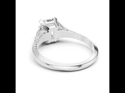 18K Rose Gold Radiant Trillion & Round Lab-Grown Diamond Stud Ring for Women | Office Wear | Pure Carat