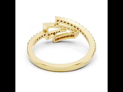 14K Rose Gold Round Lab-Grown Diamond Drop Ring for Women | Everyday Wear | Pure Carat