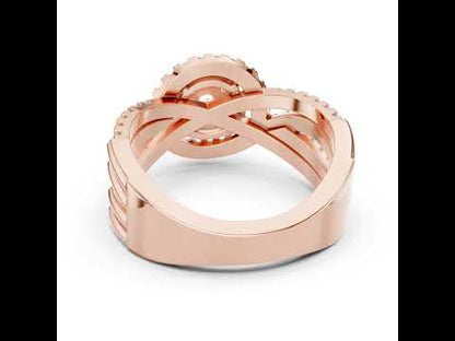 18K White Gold Round Lab-Grown Diamond Stud Ring for Women | Anniversary Gift | Pure Carat