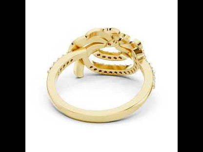 18K Yellow Gold Round Lab-Grown Diamond Bridal Ring for Women | Pure Carat