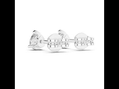 14K White Gold Pear Lab-Grown Diamond Stud Earrings for Women | Office Wear | Pure Carat
