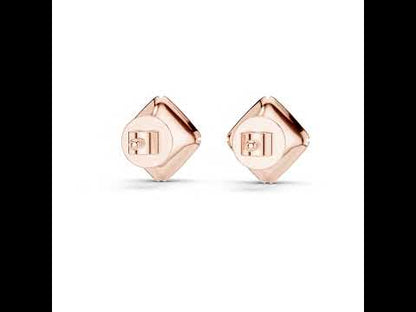 Round Lab-Grown Diamond Stud Earrings in 18K White Gold | PureCarat