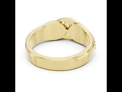 14K Rose Gold Oval & Round Lab-Grown Diamond Stud Ring for Women | Wedding Jewellery | Pure Carat