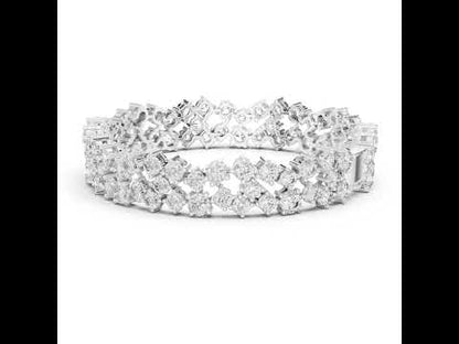 18k Yellow Gold Pear/Oval/Marquise/Emerald Lab-Grown Diamond Anniversary Bracelet | Pure Carat
