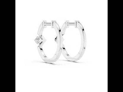 14K White Gold Round Cut Diamond Earrings for Women - Bridal Jewellery - Pure Carat