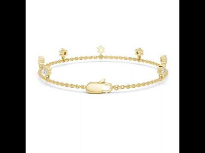 14k Yellow Gold Round Lab-Grown Diamond Everyday Wear Bracelet for Women | Pure Carat