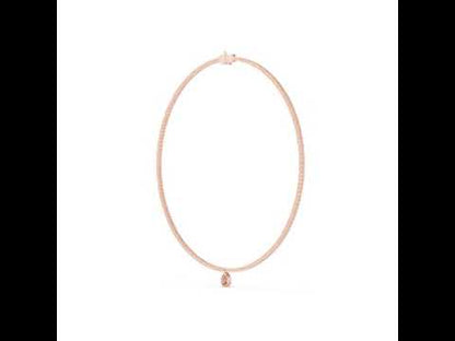 14k Yellow Gold Pear/Round Lab-Grown Diamond Everyday Wear Necklace for Women | Pure Carat