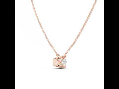 18K White Gold Round Lab-Grown Diamond Pendant for Women | Party Wear | Pure Carat