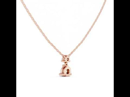 18K White Gold Round Lab-Grown Diamond Pendant for Women | Everyday Wear | Pure Carat
