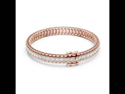 Women’s Wedding Bracelet in 14K White Gold with Emerald Lab-Grown Diamond - Pure Carat