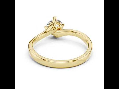 14K Yellow Gold Round Lab-Grown Diamond Ring for Women | Party Wear | Pure Carat