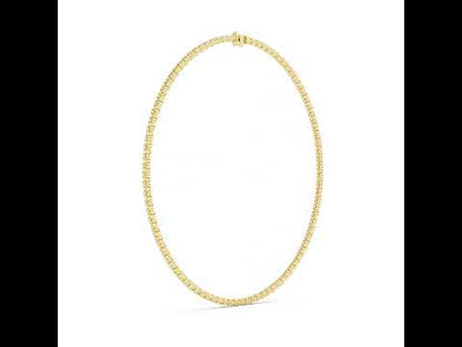 18k Rose Gold Round Lab-Grown Diamond Everyday Wear Necklace for Women | Pure Carat