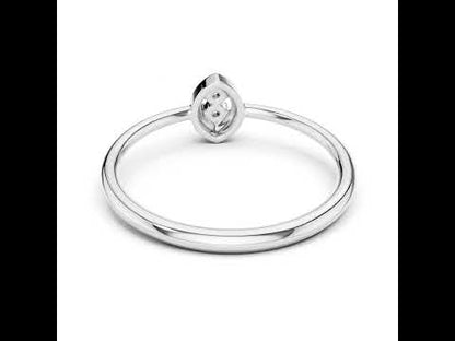 14K Rose Gold Round Lab-Grown Diamond Drop Ring for Women | Anniversary Gift | Pure Carat