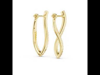 18K White Gold Round Lab-Grown Diamond Bridal Earrings for Women | Pure Carat