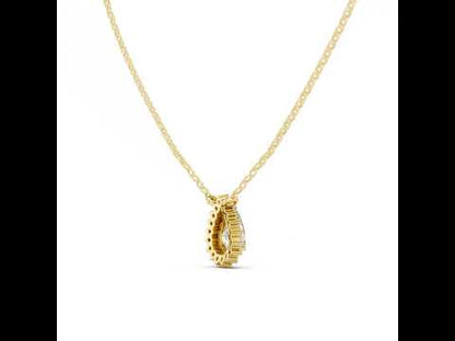 14K Rose Gold Pear & Round Lab-Grown Diamond Pendant for Women | Party Wear | Pure Carat