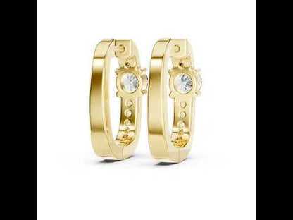 Everyday Wear Round Diamond Drop Earrings - 14K White Gold - Pure Carat