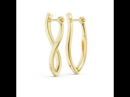 18K White Gold Round Lab-Grown Diamond Drop Earrings for Women | Office Wear | Pure Carat