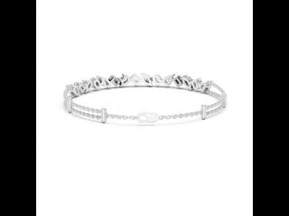 14K Yellow Gold Emerald, Marquise & Oval Lab-Grown Diamond Bracelet for Women – Pure Carat